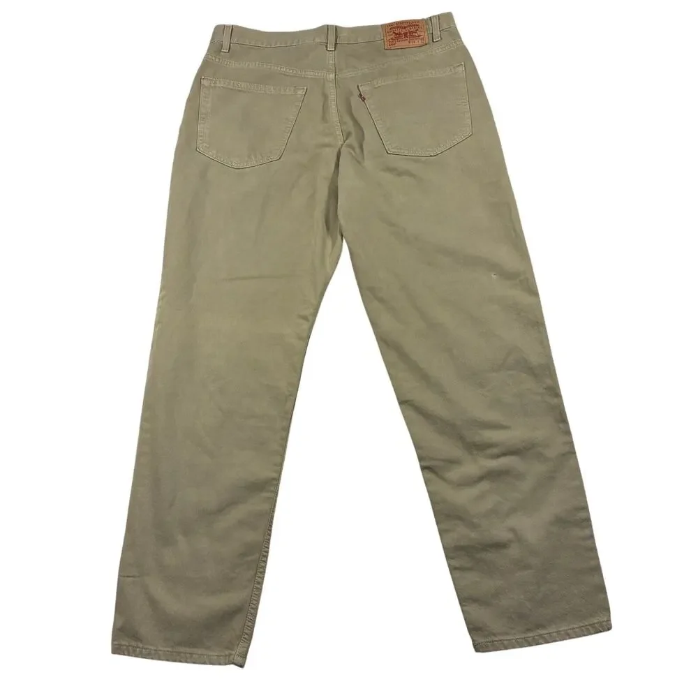 Vintage Levi's 550 Jeans Mens 38 x 32 Tan Beige Relaxed Fit Denim Tapered Y2k